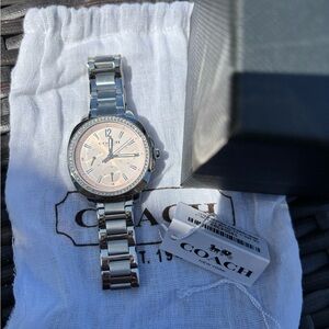 COACH Pink and Crystal Watch BN